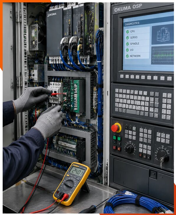 Ремонт систем ЧПУ Okuma OSP в Домодедове